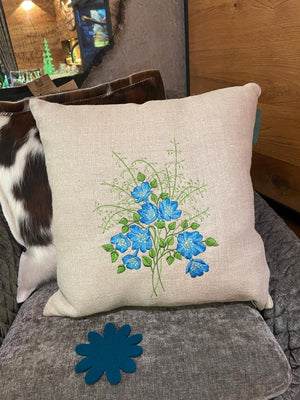 Wohlfühlmöbel Leinenpolster mit Blümchenmotiv